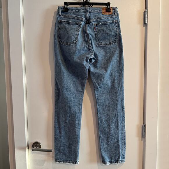 Levi's 501 Straight Leg Denim Jeans Blue Zip Button 5-Pocket Sz 30x32 Women's - Picture 4 of 6